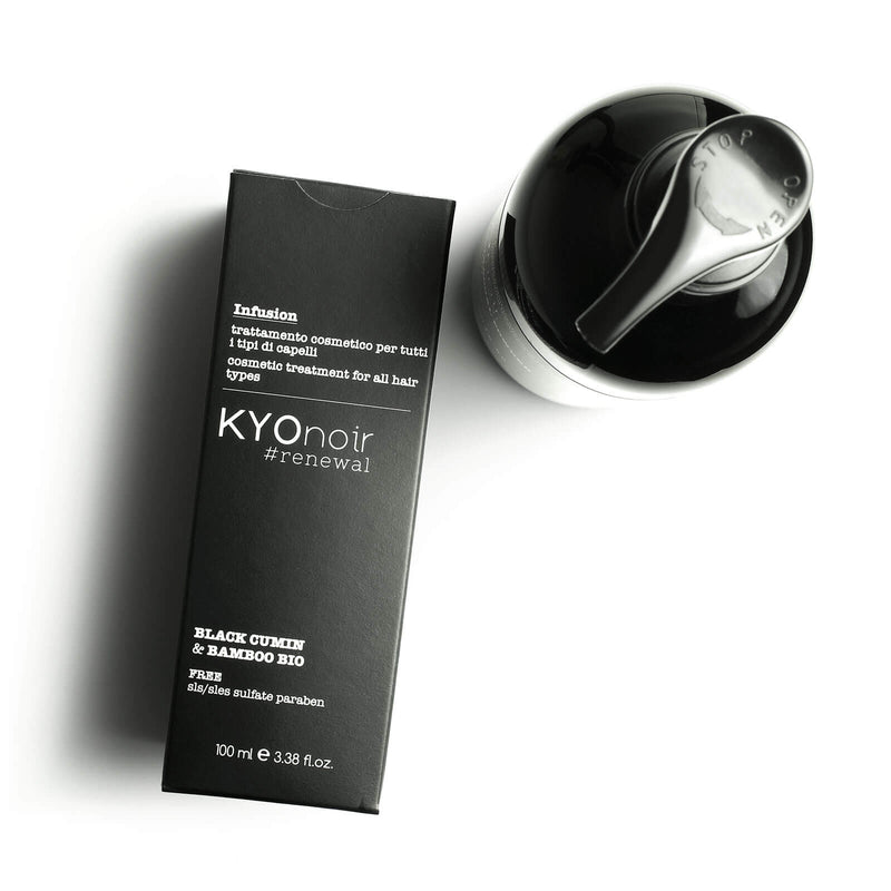KYO Noir Organic Charcoal Bamboo Hair Treatment | Detox, Remineralizing & Purifying #renewal | Professional hair care for beautiful silky soft & smooth, frizz free, healthy, strong hair. Paraben free, Sulfate free, No Silicone, Sensitive skin, gender-free