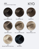 1/10 Blue Black - KYO Ash Hair Colour Chart