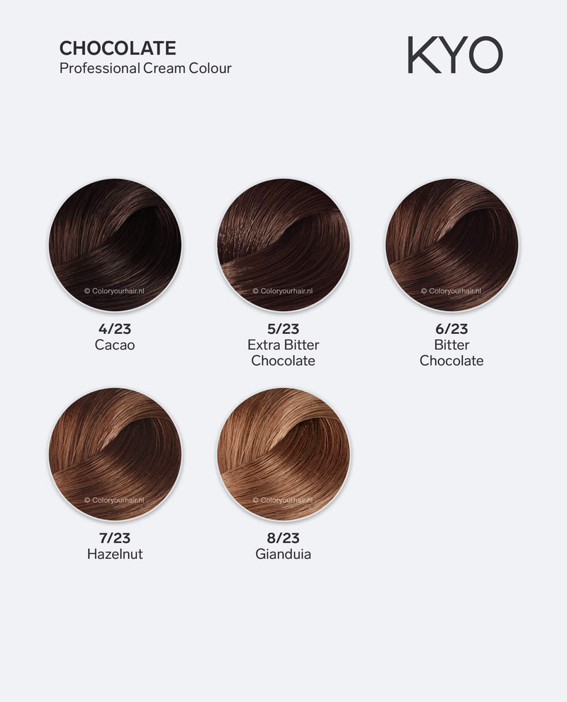 KYO Color 4.23 Professionele Crèmekleuring Cacao haarkleur