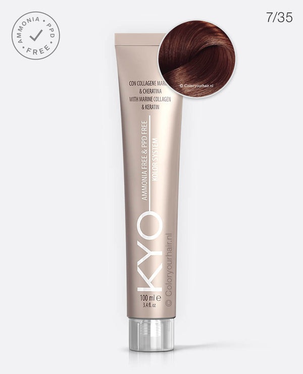 KYO Professionele Haarverf - 7.35 Blond Goud Mahonie